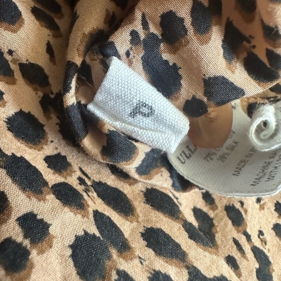 Ulla Johnson Leopard Print Cotton Silk Button Down Shirt. Size 0. - Picture 7 of 8